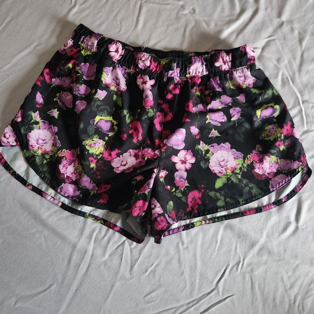 Old Navy Floral Black and Pink running shorts